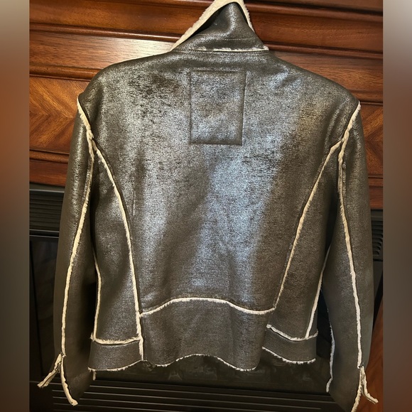 Stunning Ralph Lauren Denim & Supply
Faux Leather Sheepskin Moto Jacket Fits M-L - Picture 5 of 12